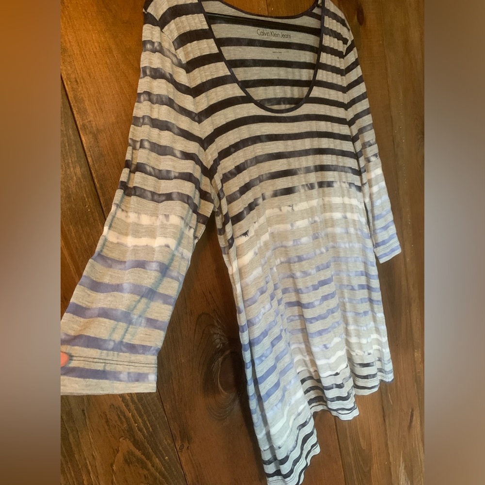 Striped three-quarter sleeve T-shirt - Picture 2 of 5